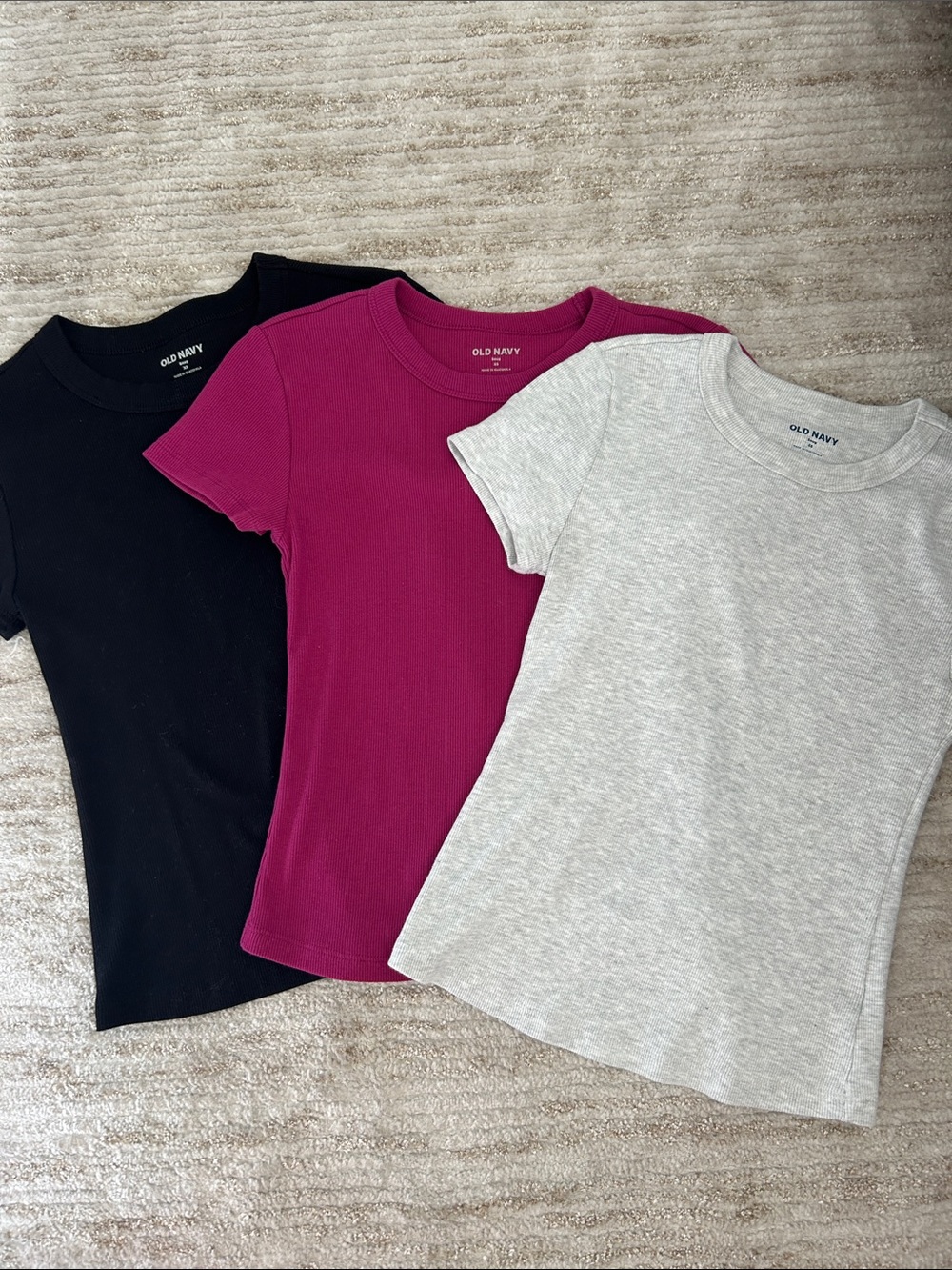 Old Navy Tee Set - Black, Magenta, Light Gray